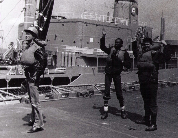 On board the USS
              Guadacanal off the coast of Beirut, 1983