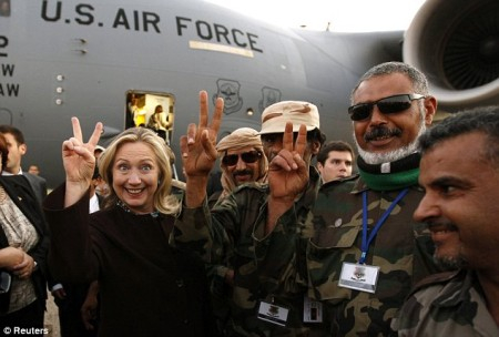 Hillary Clinton
                                                    in Tripoli, LIbya;
                                                    Benghazi Deception